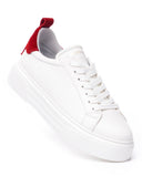 Bobe Suede Belted New Sneakers White Red (9)