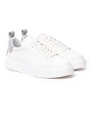 Bobe Suede Belted New Sneakers White Grey (3)