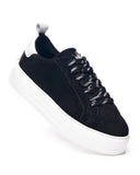 Bobe Suede Belted New Sneakers Black White (6)