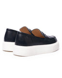 Men's Chunky Leather Loafers in Black and White (3)