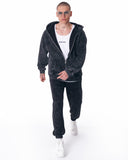 Urban Style Washed Anthracite Tracksuit with Zipper (9)