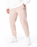 Men's Oversized Front Pintuck Jogger in Beige (8)