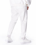 Men's Oversized Front Pintuck Jogger in White (4)