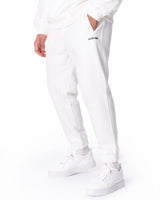 Jogger à Plis sur le Devant de Taille Oversize Pour Hommes en Blanc