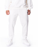 Men's Oversized Front Pintuck Jogger in White (7)