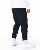 Men's Oversized Front Pintuck Jogger in Black (5)