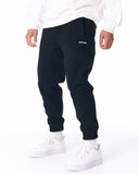 Men's Oversized Front Pintuck Jogger in Black (6)