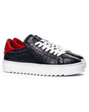 Men’s Low Top Sneakers Shoes Black-White (2)
