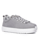 Men’s Low Top Suede Sneakers Shoes Grey (2)