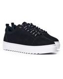 Men’s Low Top Suede Sneakers Shoes Black (4)