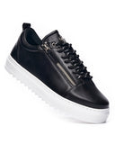 Men's Low Top Sneakers Zipper Designer Shoes Black (4)