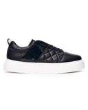 Men's Low Top Sneakers Designer Black Signature Shoes Black
