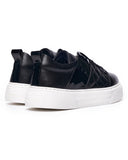 Men's Low Top Sneakers Designer Black Signature Shoes Black (3)