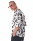Men's Oversize T-Shirt Round Neck Tie Dye Grey & White (8)
