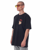 Men's Printed Oversized Black T-shirt (2)