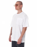 Men's Pocket Detail Oversized White T-shirt (4)