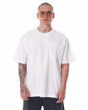 Men's Pocket Detail Oversized White T-shirt (3)