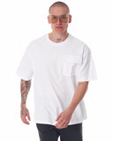 Men's Pocket Detail Oversized White T-shirt (6)
