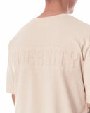 Men's Embossed Back Printed Oversized Beige T-shirt (4)
