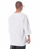 Men's Linen Fabric Oversized White T-shirt (4)