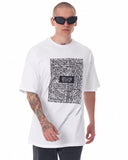 Men's Front Text Printed Oversized White T-shirt (5)