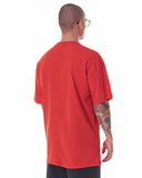 Men's Front Text Printed Oversized Red T-shirt (4)