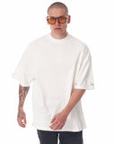 Men's Oversized Martin Valen Sleeve, Chest and Back 3D Printed White Heavy T-Shirt (4)