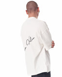 Men's Oversized Martin Valen Sleeve, Chest and Back 3D Printed White Heavy T-Shirt (9)
