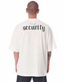 Men's Oversized Back Screen Printed White Heavy T-Shirt