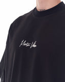 Men's Oversized Chest Sleeve and Back 3D Printed Black Heavy T-Shirt (3)