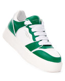 Men's Bicolor High Sneakers in Green-White (5)