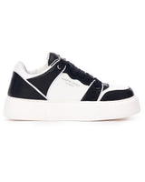 Sneakers Alte Bicolore da Uomo in Nero-Bianco