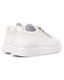 Men’s Stitch Zipper Sneakers Shoes White (4)