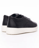 Men’s Leather Sneakers Shoes Black-White (3)