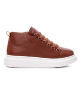 Herren High Top Sneakers Schuhe in taupe