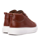 Men’s High Top Sneakers Shoes Taupe (3)
