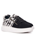 Chunky Sneakers Zebra Zipper Shoes (3)