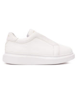 Hommes Slip On Sneakers Basket Blanc