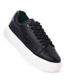 Rizz Lizz Genuine Leather Sneakers Shoes in Black (4)