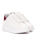 V-Harmony Women's White Shoes with Red Heel Tab (2)