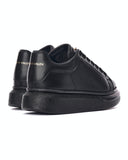 Women’s Crowned Chunky Sneakers Shoes Full Black (4)