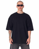 3D Embroidered Martin Valen Signature Black Oversized T-Shirt (4)