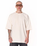 Minimalist Chest Printed Oversized White T-shirt