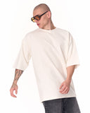 Minimalist Chest Printed Oversized White T-shirt (6)