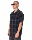 Men's Woven Sile Fabric Oversized Black Shirt (5)