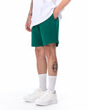 Men's Basic Fleece Sport Shorts In Green (2)