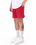 Men's Basic Fleece Sport Shorts In Red (2)