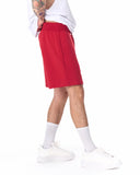 Men's Basic Fleece Sport Shorts In Red (7)