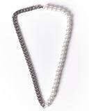 Urban Style Steel Chain-Pearl Necklace (3)