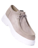 Men's Comfort High Sole Genuine Leather Loafers in Grey (3)